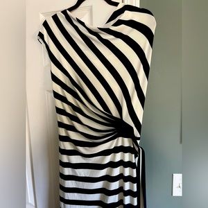 Ralph Lauren Blue and white sheath lined dress